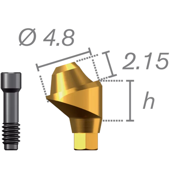 Angled Tetra Pillar + Screw