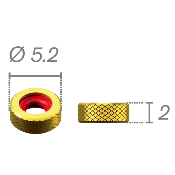 Ring for O'Ring abutment or Obi implant Ø2.7 - Supplied with a 60 shore seal