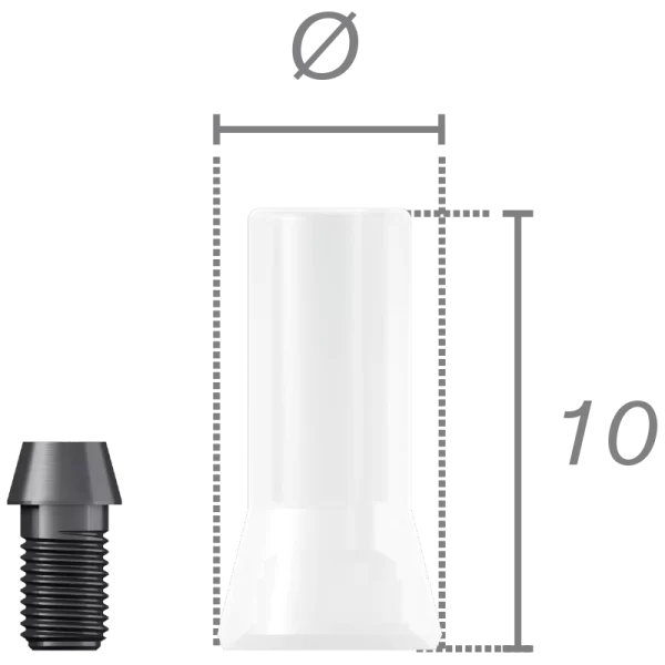 Burnable coping + screw for Conocta abutment