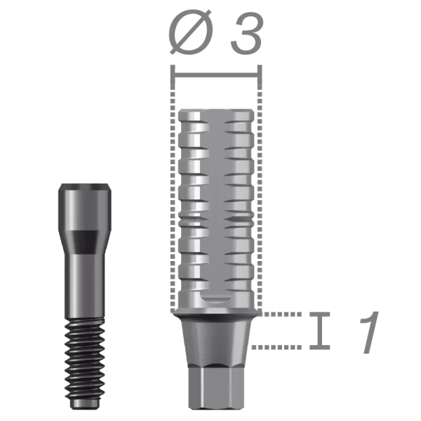 Temporary anti-rotational pillar + screw